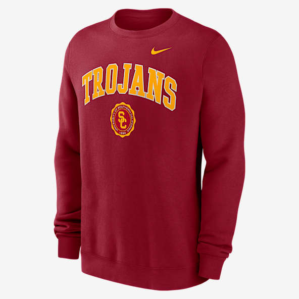 【NIKE】USC Trojans Legacy Retro College Pullover Hoodie Men's Nike Crimson USC Trojans Legacy Foundational Two-Hit